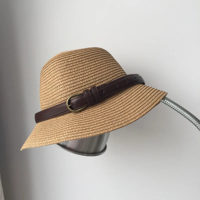 Cinto Slim Casual com Fivela Redonda