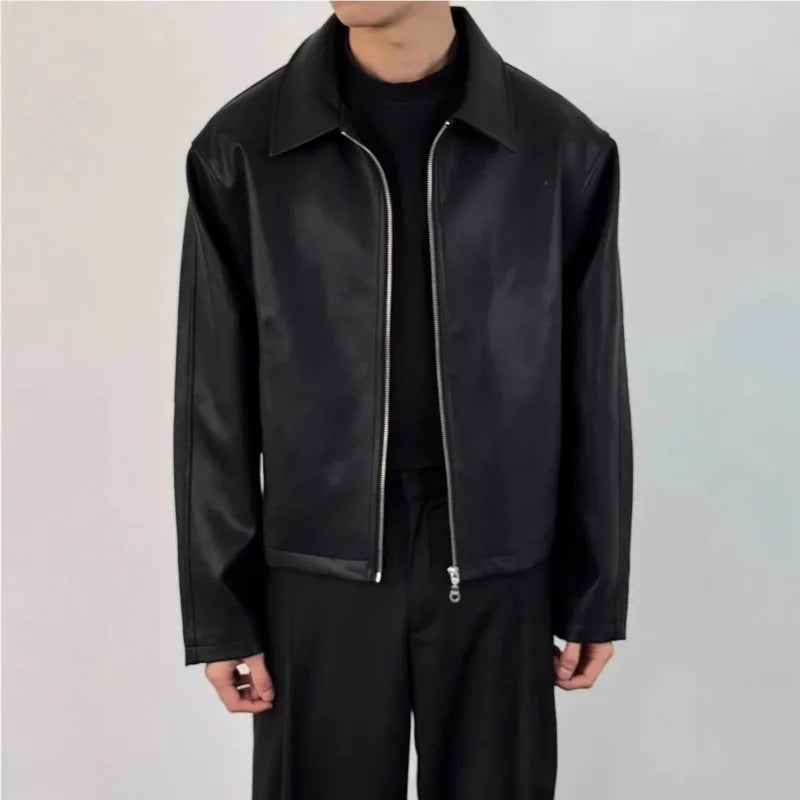 Jaqueta Couro American High Street — Gola Virada Masculina