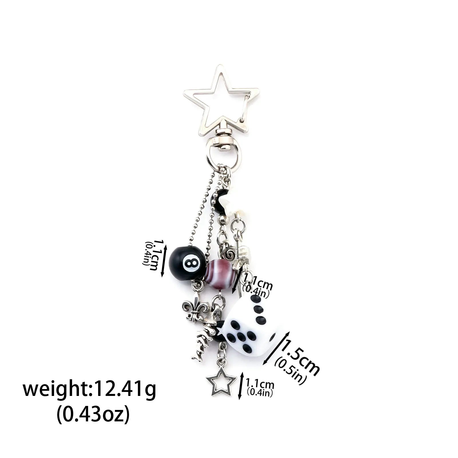 Chaveiro Multi-Pendant Vintage Black 8