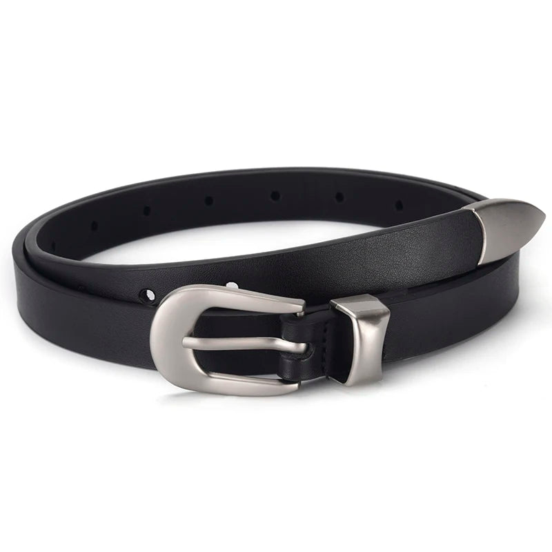 Cinto Slim Preto com Fivela Clássica