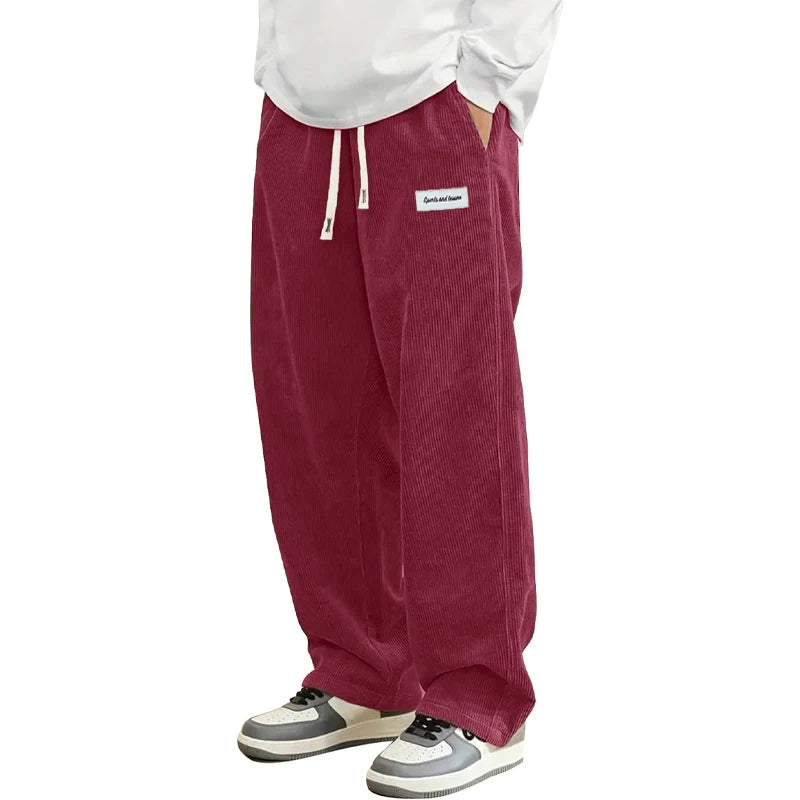 Calça Veludo Corduroy Baggy Streetwear