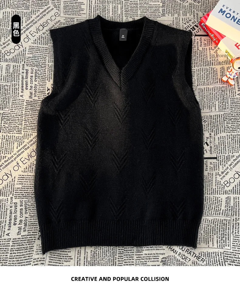 Colete Jacquard Tricot Gola V
