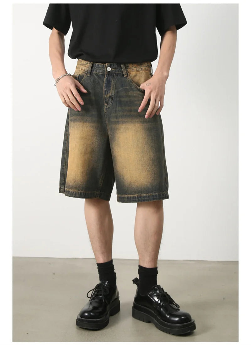 Shorts Jorts Washed Distressed Desgastado Y2K