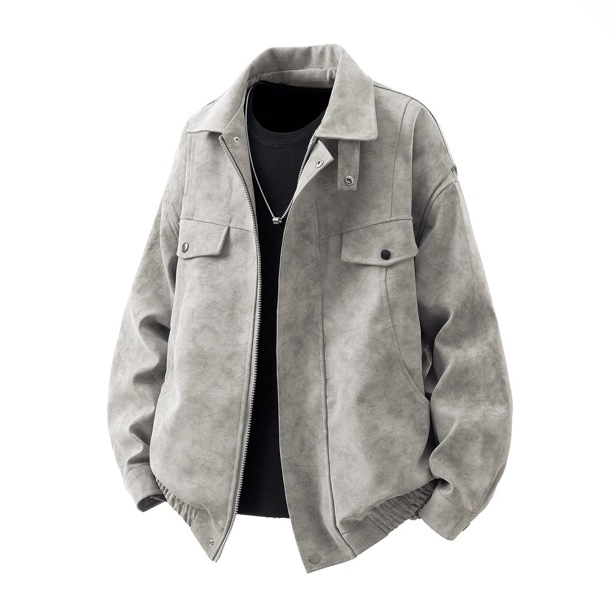 Jaqueta Couro Oversized Casual