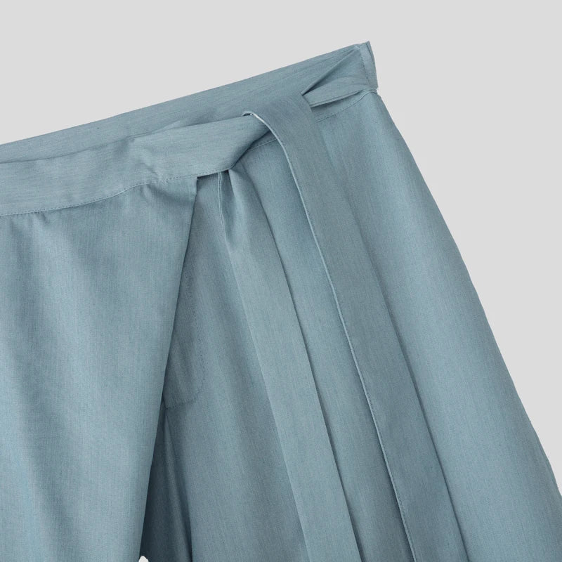 Calça Wide Leg Assimetria Utility Lace-Up