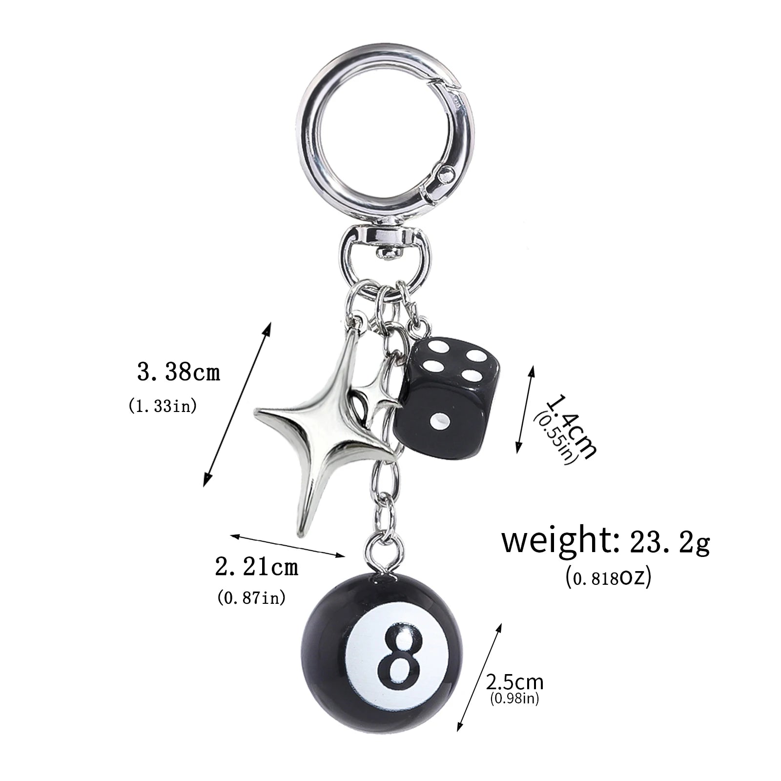 Chaveiro Multi-Pendant Vintage Black 8
