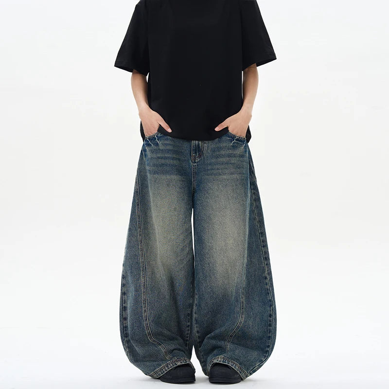Jeans Balloon Patchwork Lightning Streetwear