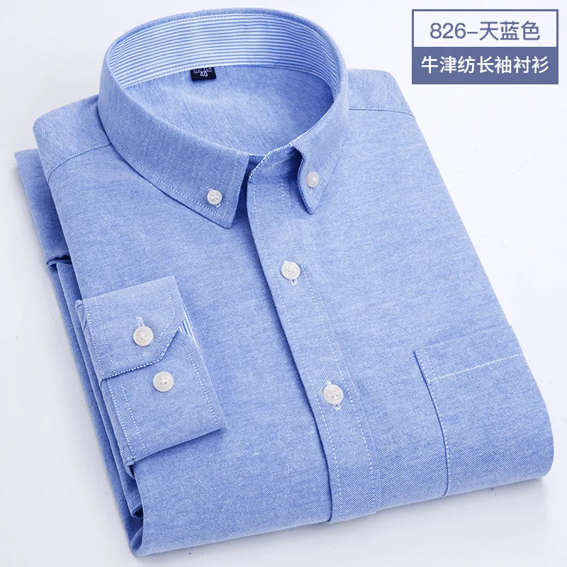 Camisa Oxford Slim Manga Longa