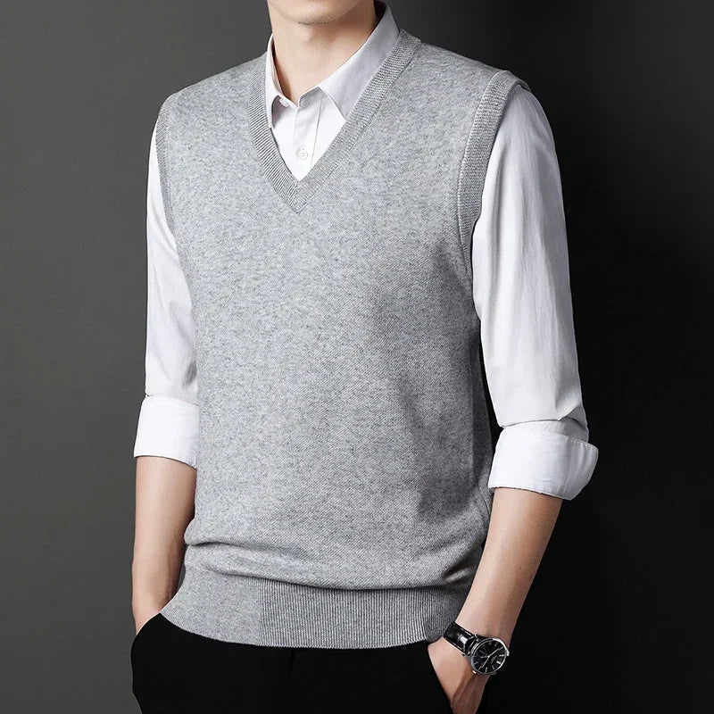 Colete Knit V-Neck Casual