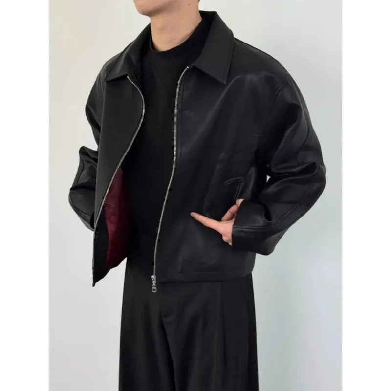 Jaqueta Couro American High Street — Gola Virada Masculina