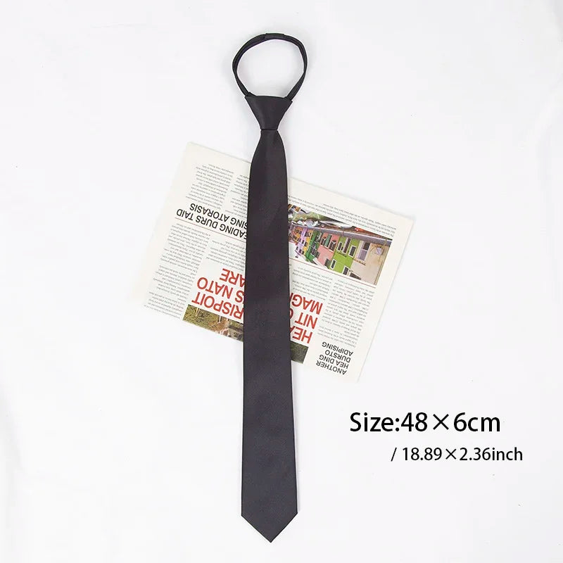 Gravata Simples Unissex Clip On