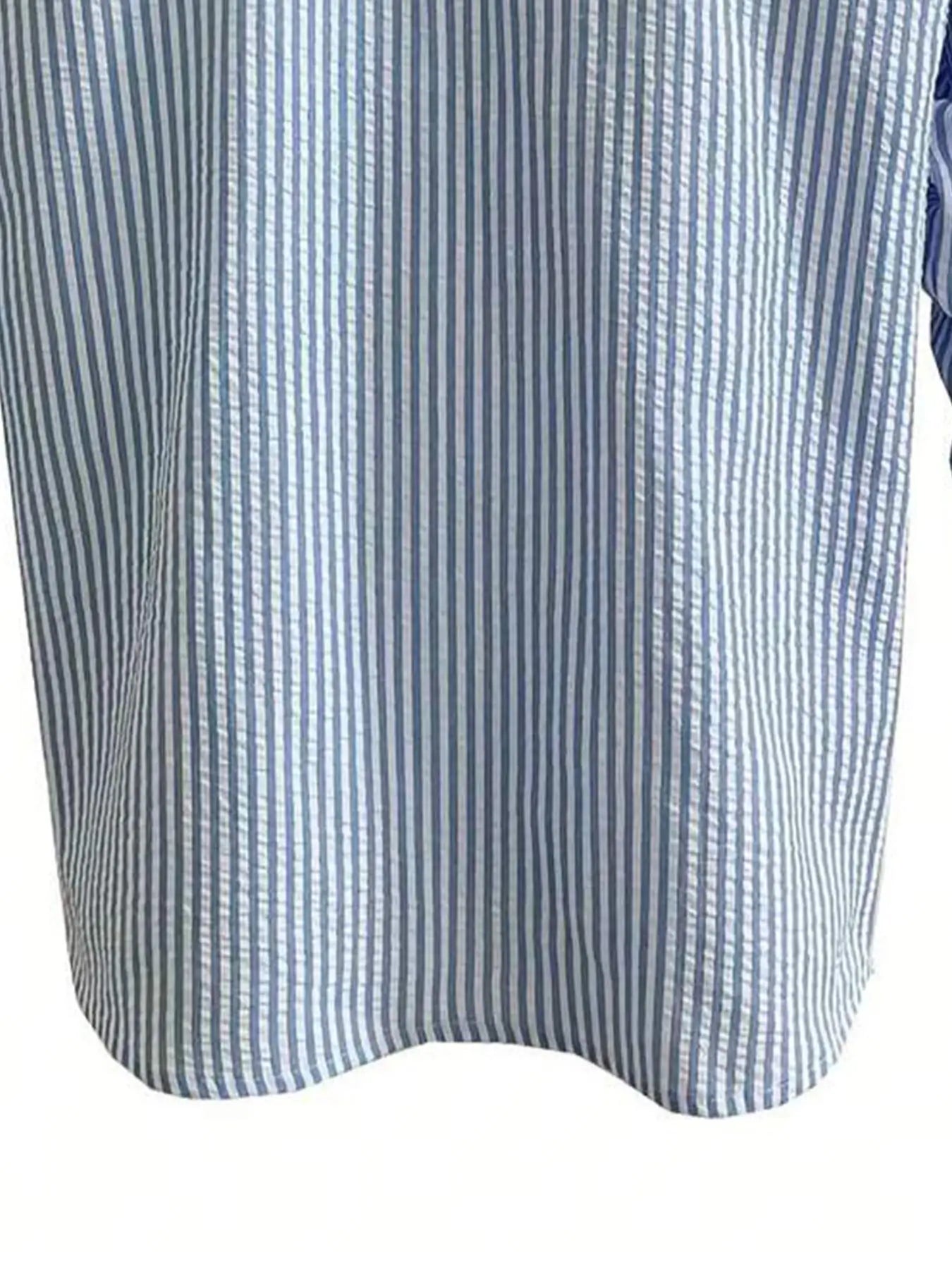 Camisa Listrada Manga Longa Loose Casual