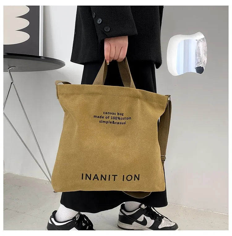 Bolsa Transversal em Lona Estilo Utilitário