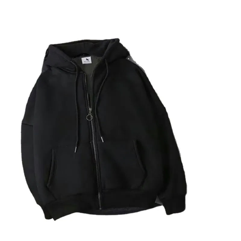 Jaqueta Fleece Hoodie Coreana