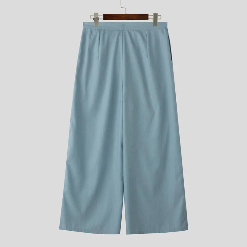 Calça Wide Leg Assimetria Utility Lace-Up