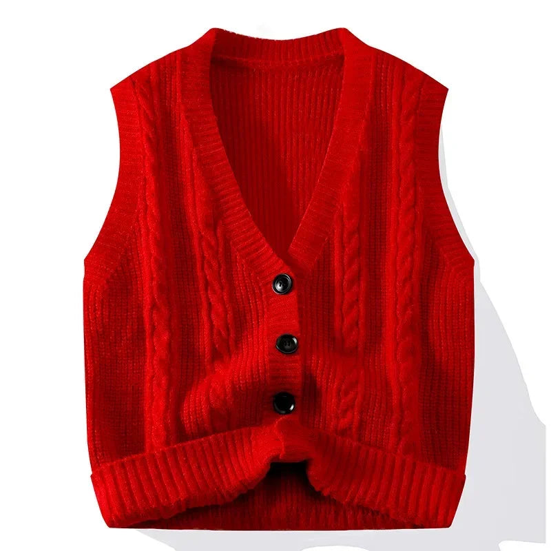 Colete Knit Sleeveless Trendy