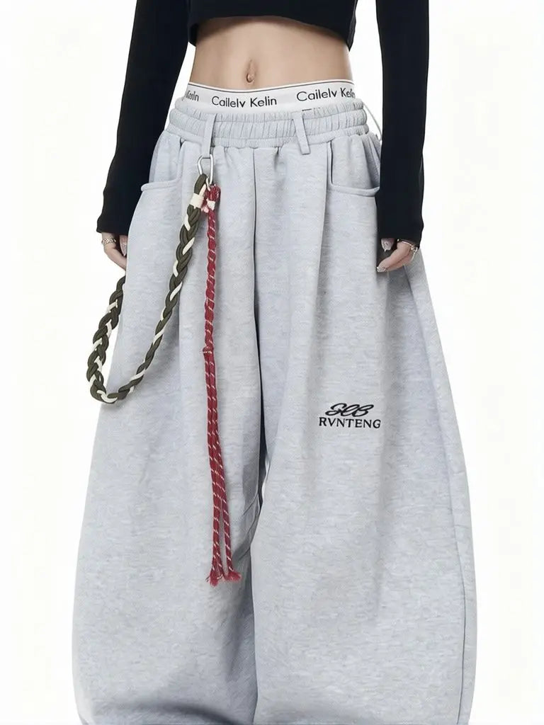 Sweatpants Wide Leg Baggy Y2K