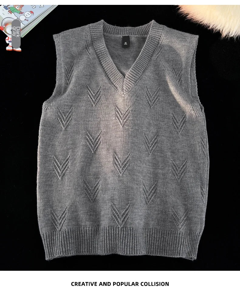Colete Jacquard Tricot Gola V