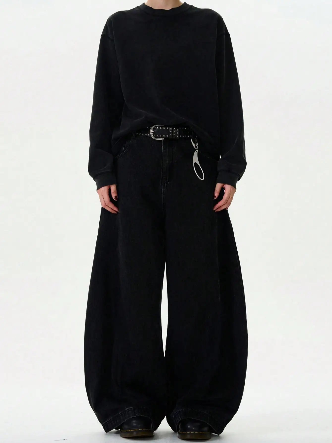Calça Jeans Baggy Wide Leg Curved