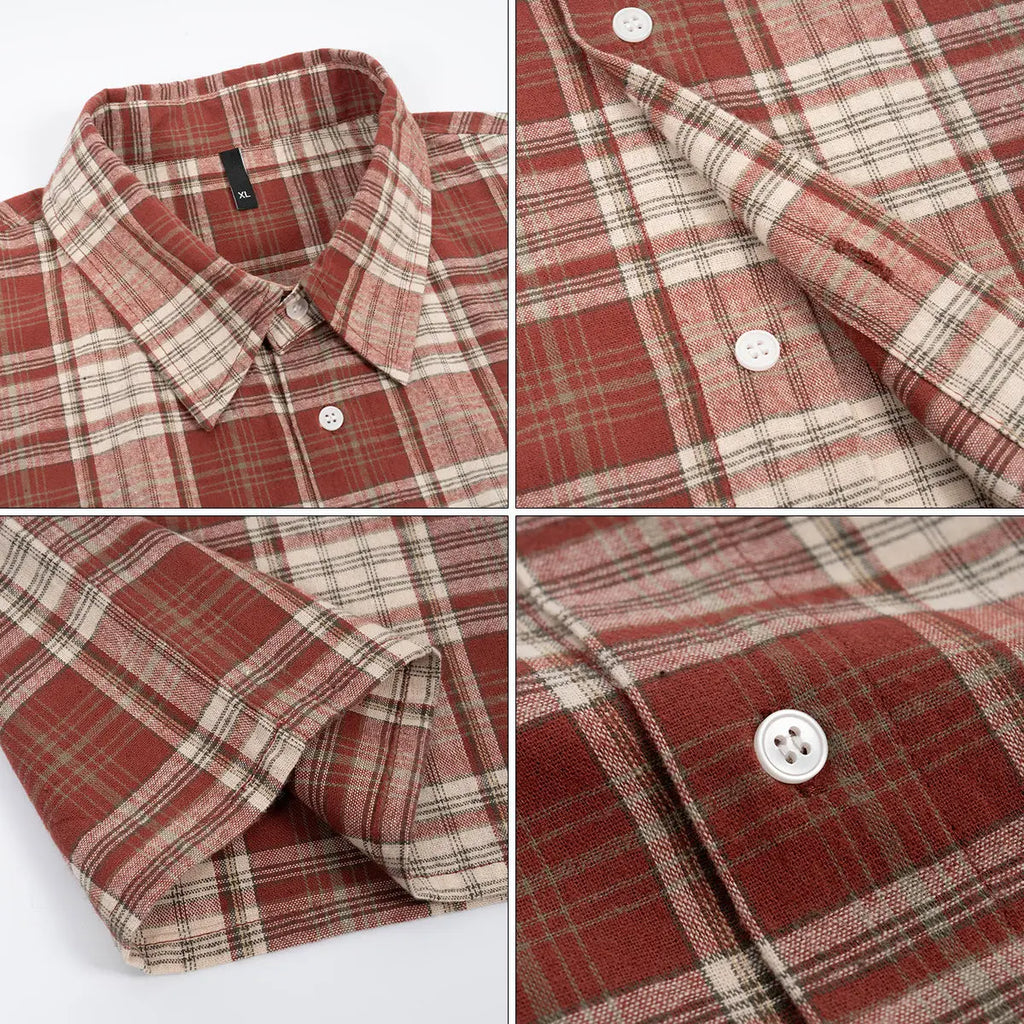 Camisa Xadrez Cropped 100% Algodão