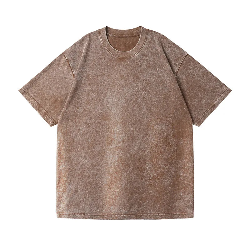 Camiseta Vintage Acid Wash 350gsm