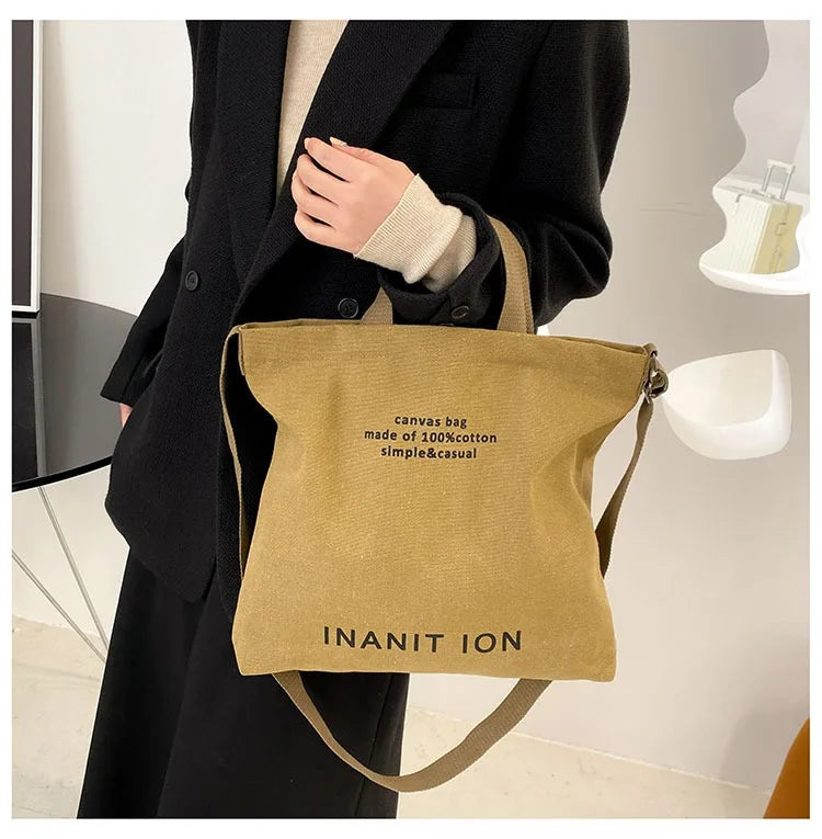 Bolsa Transversal em Lona Estilo Utilitário
