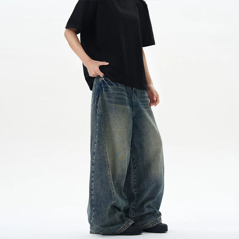 Jeans Balloon Patchwork Lightning Streetwear