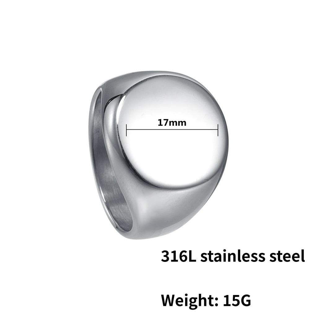 Anel Signet Personalizável Inox