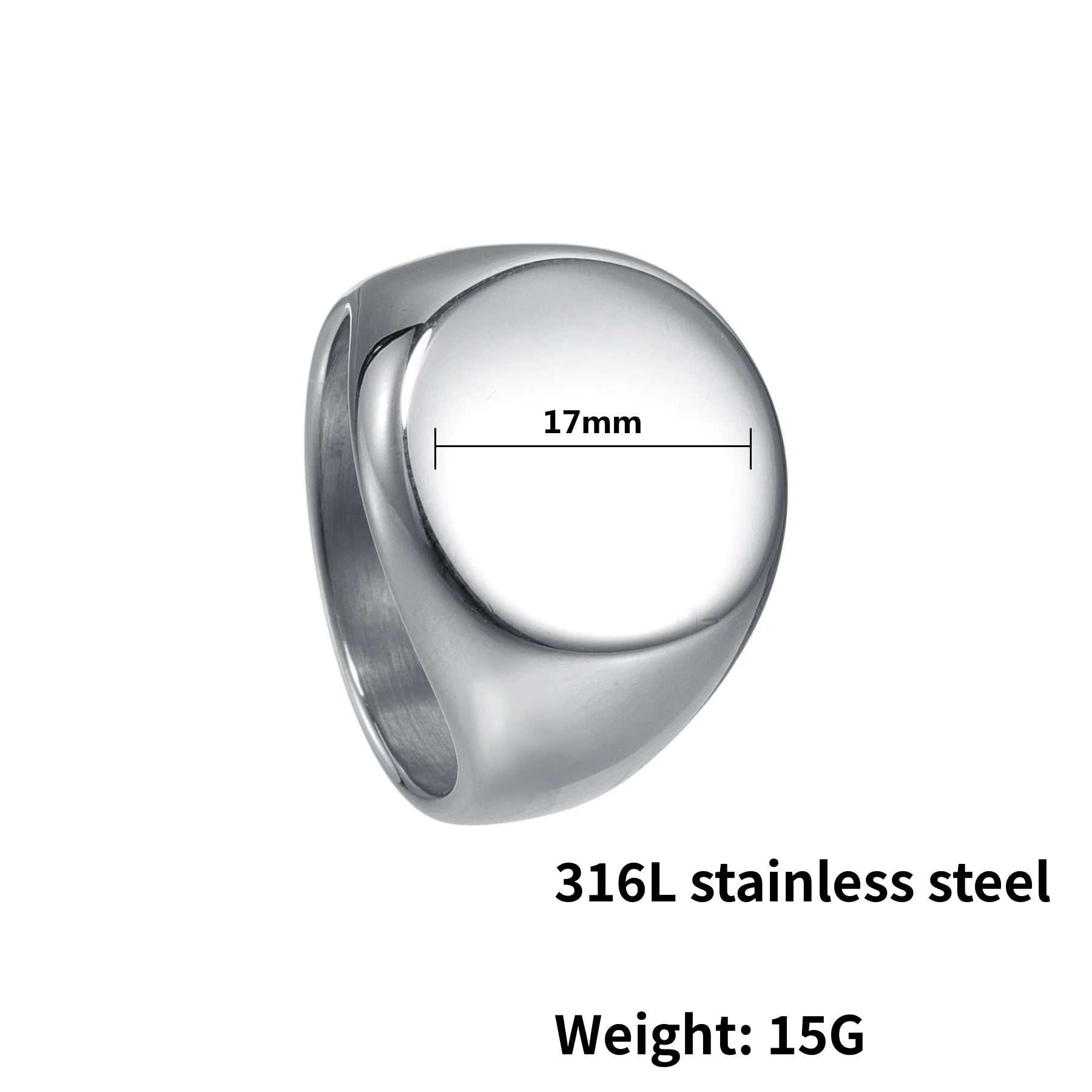Anel Signet Personalizável Inox