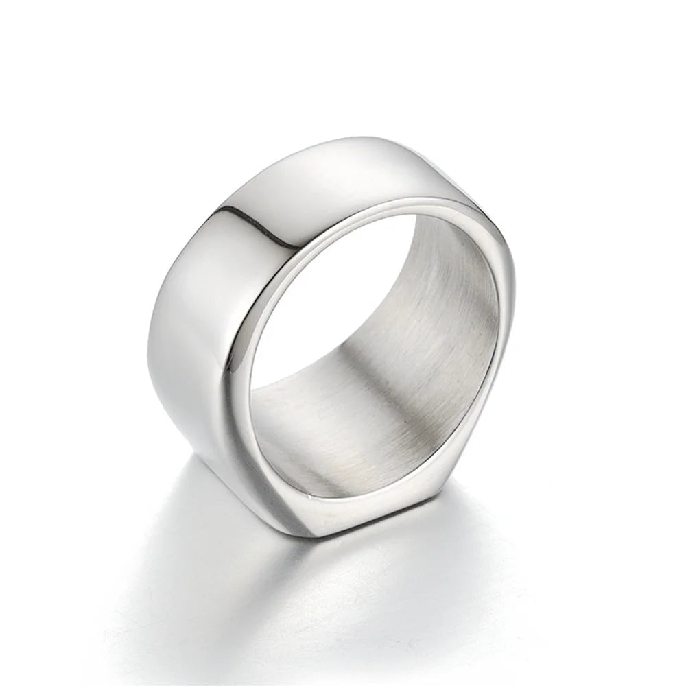 Anel Square Minimalista Inox