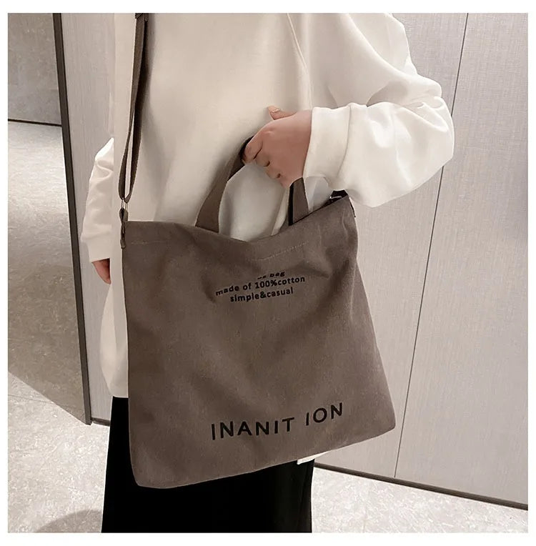 Bolsa Transversal em Lona Estilo Utilitário