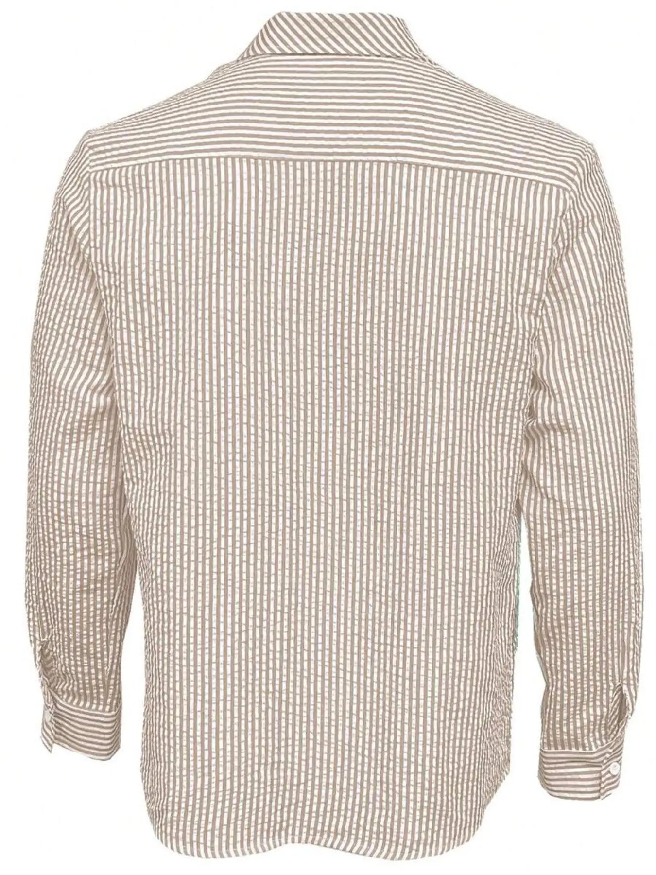 Camisa Listrada Manga Longa Loose Casual