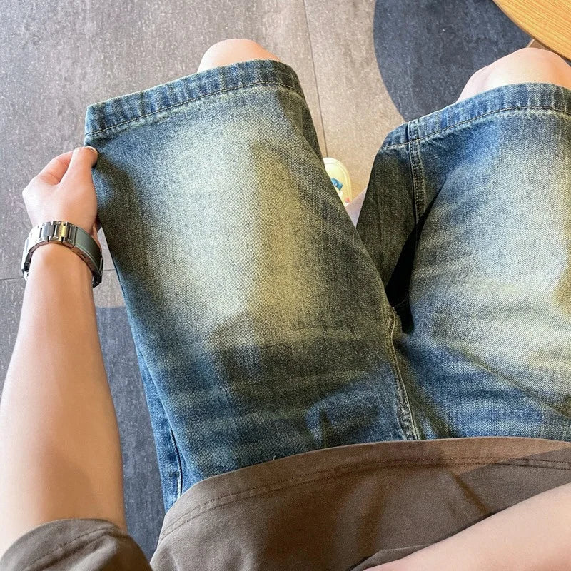 Shorts Jorts Washed Distressed Desgastado Y2K