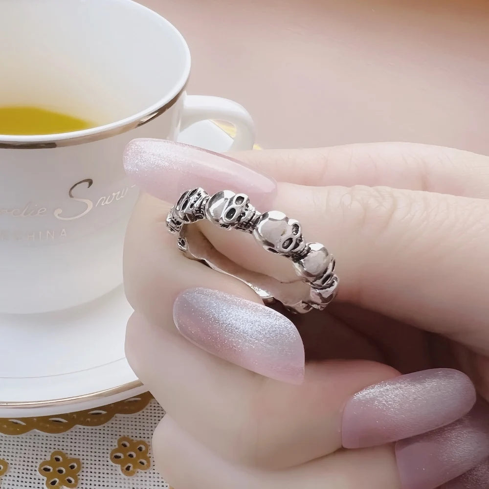 Anel Skull Prata Street Jewelry