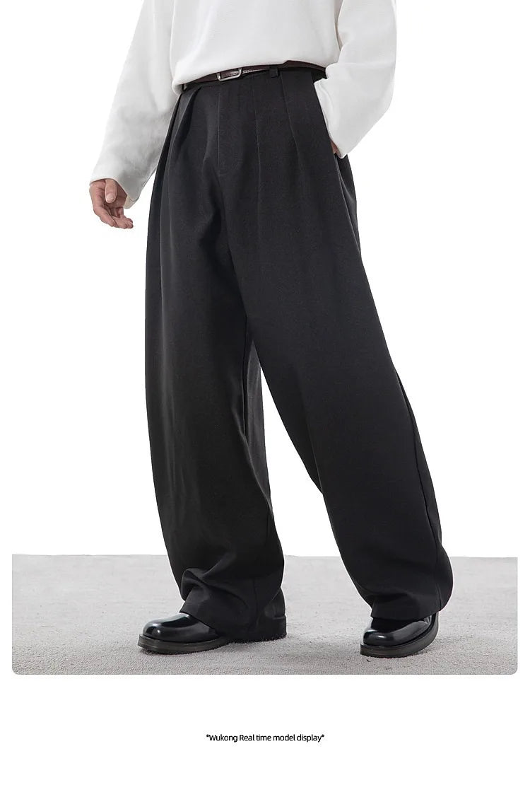 Calça Alfaiataria Plissada Wide Leg Vintage Double Pleat