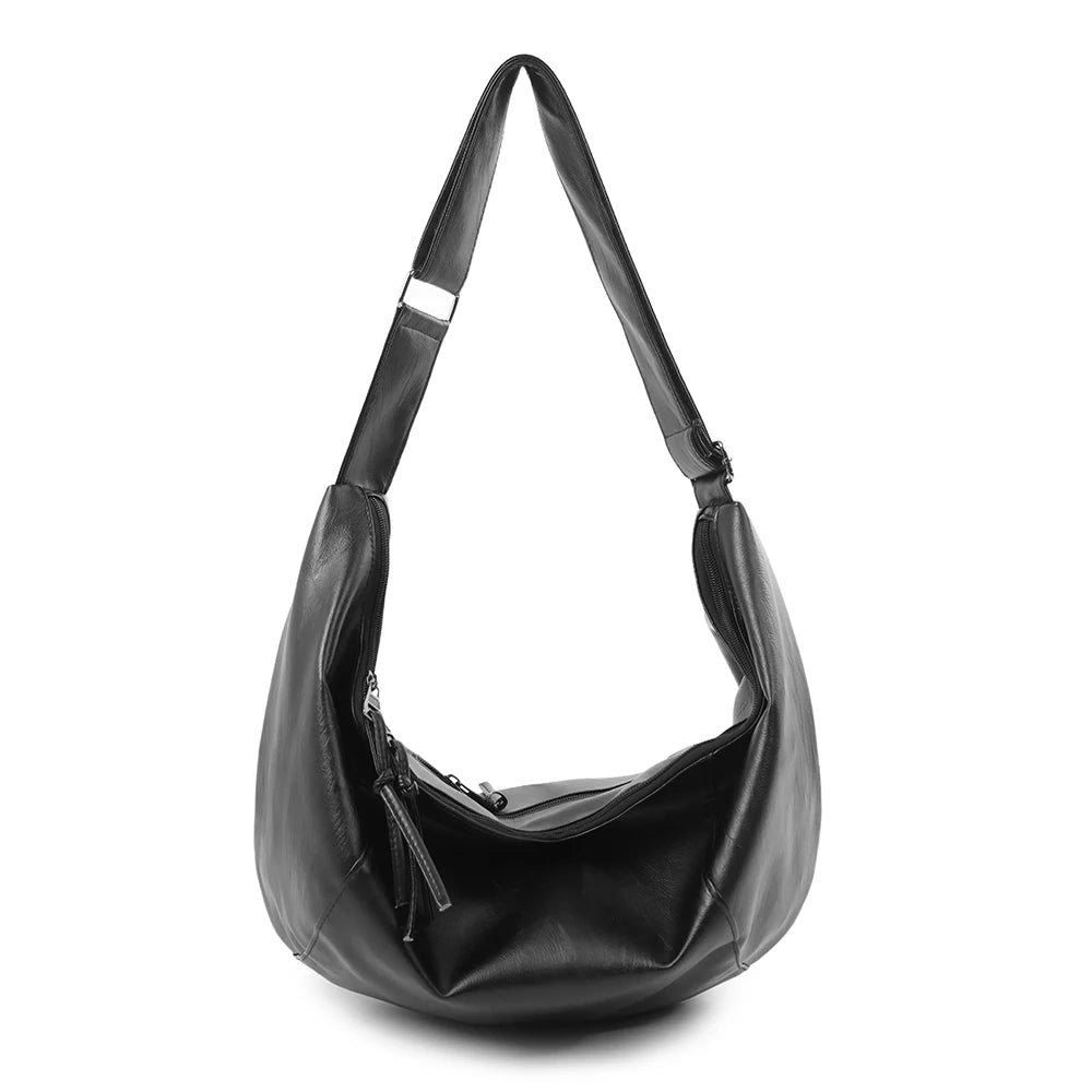 Bolsa Crossbody PU Oversized Preta