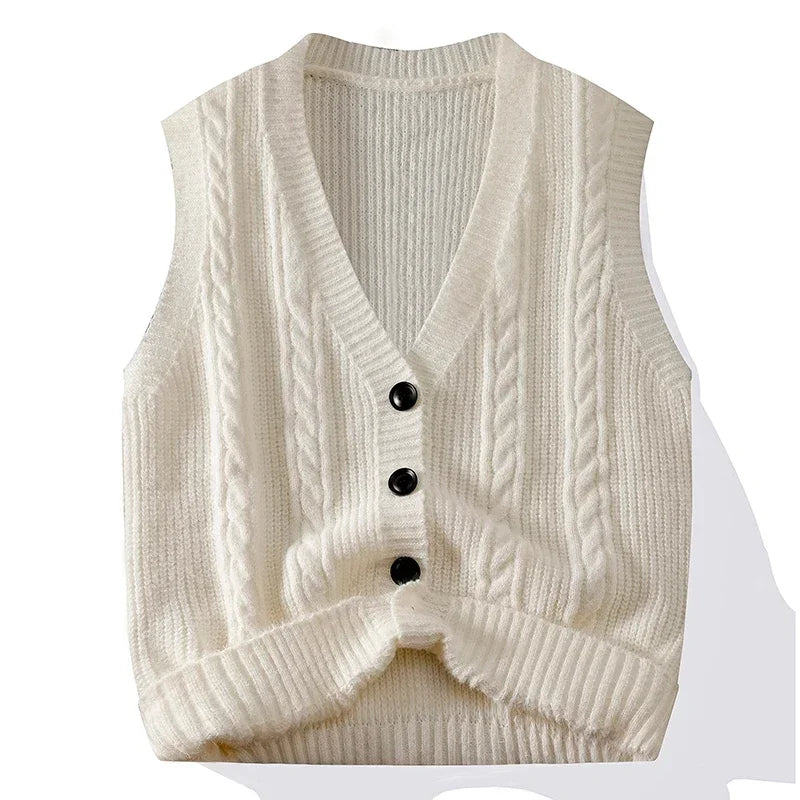 Colete Knit Sleeveless Trendy