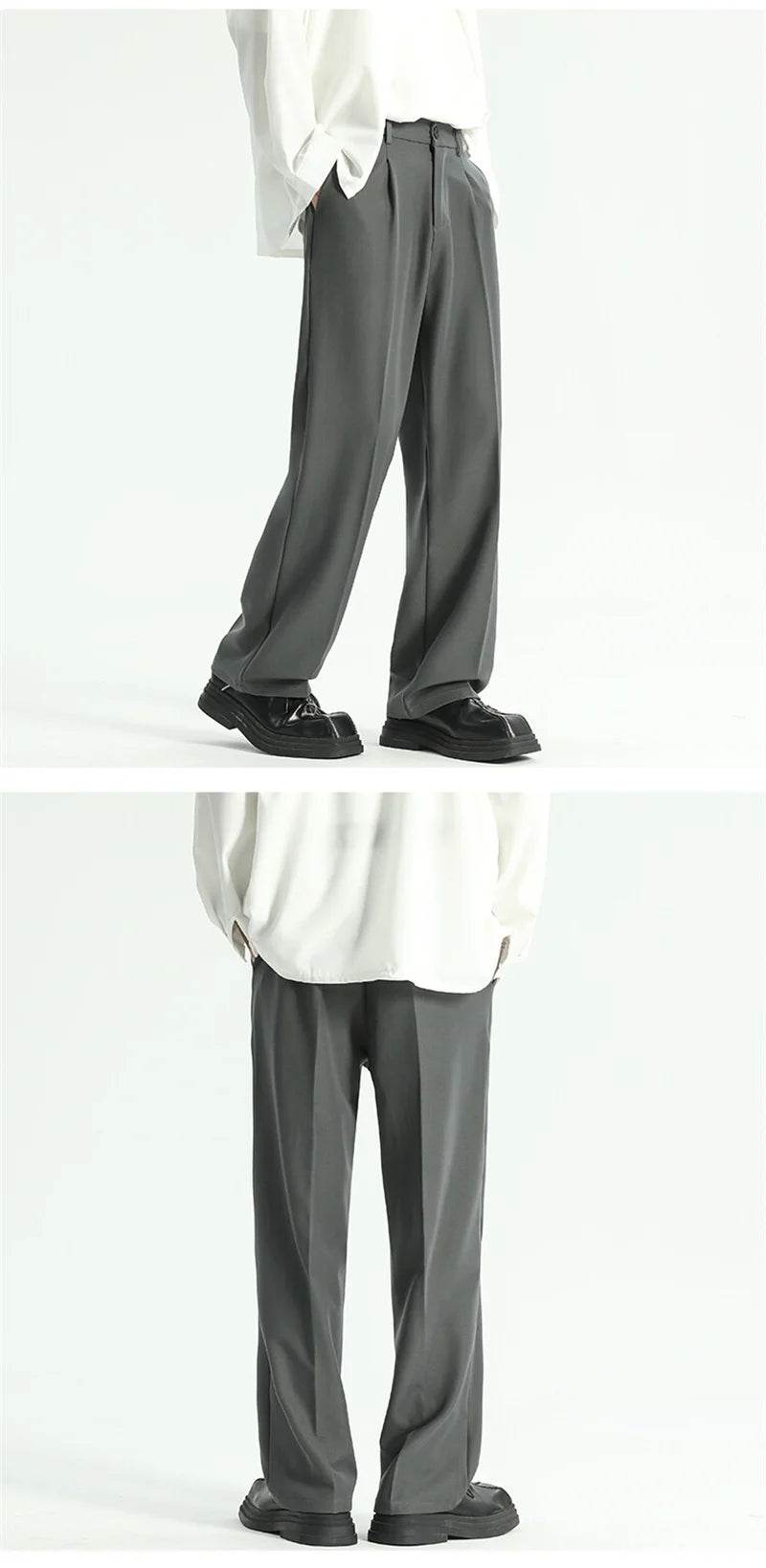 Calça alfaiataria Straight Preta Japonesa
