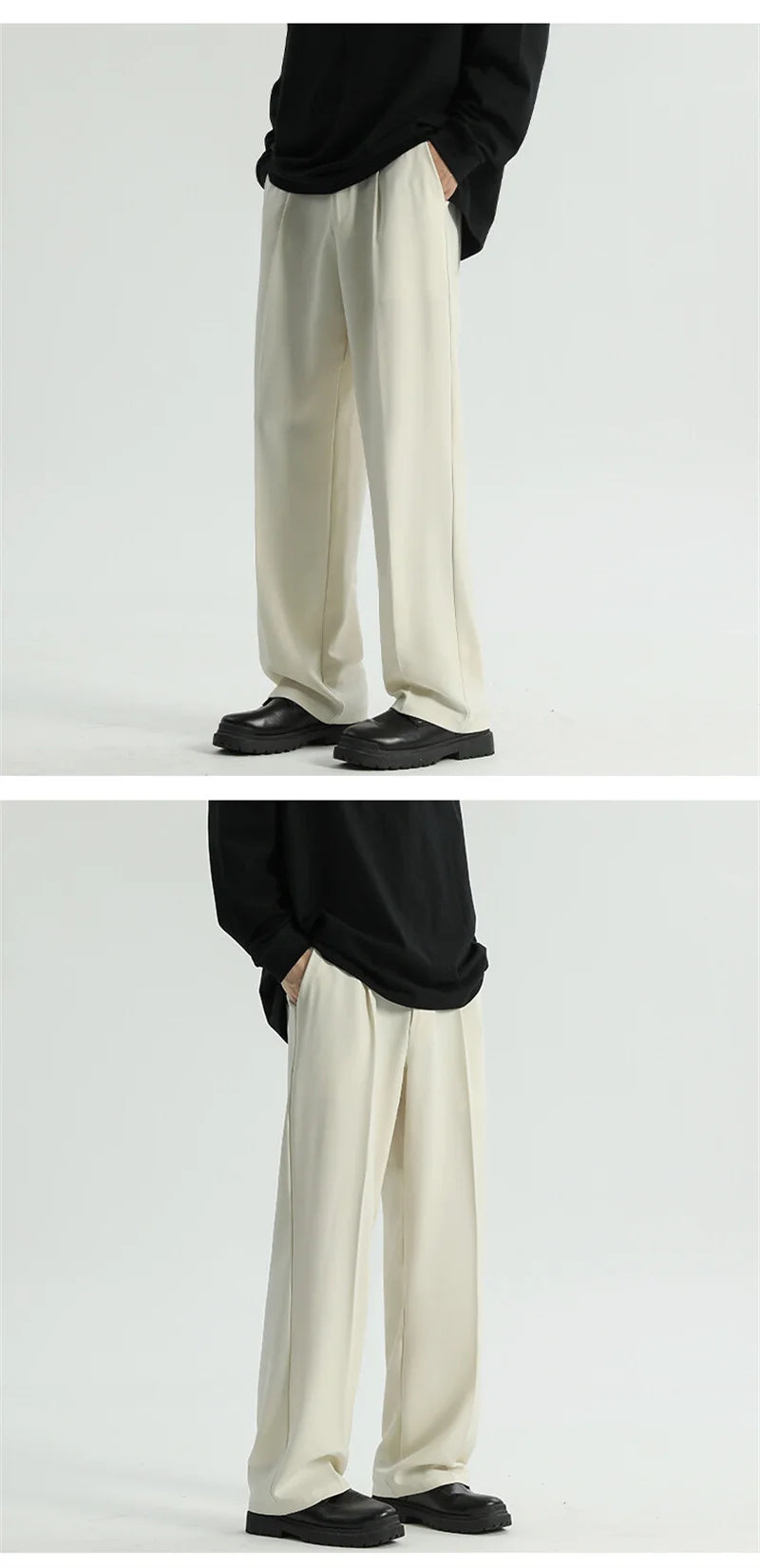 Calça alfaiataria Straight Preta Japonesa
