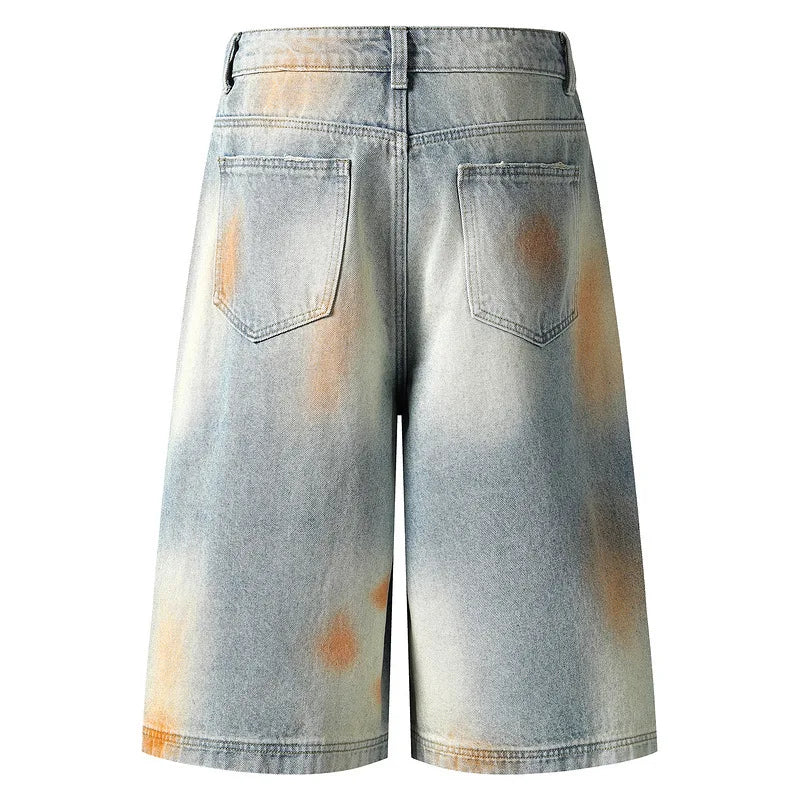 Shorts Jeans Mud Dye Wide Leg