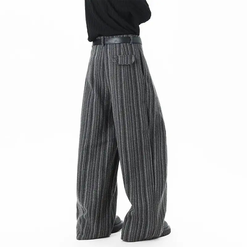 Calça Oversized Urban Woolen Listrada