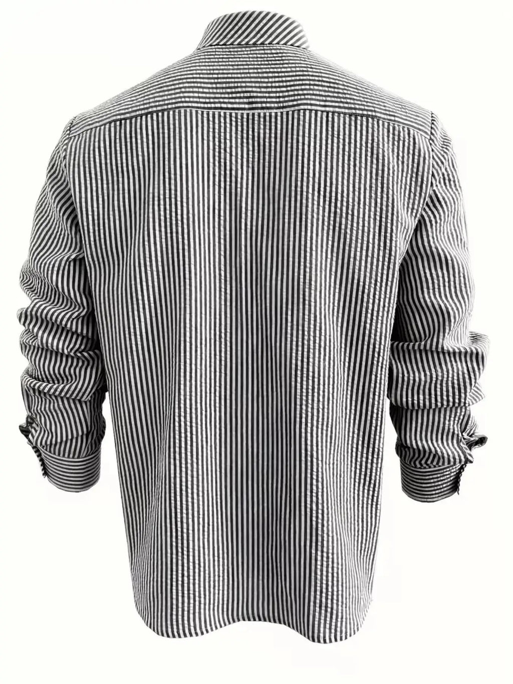 Camisa Listrada Manga Longa Loose Casual