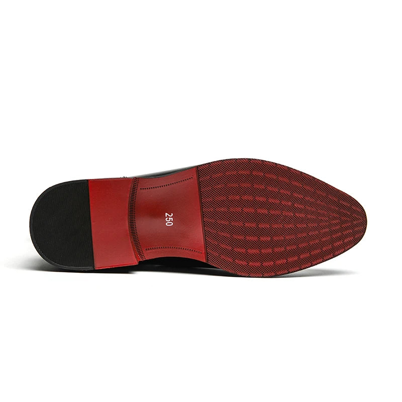 Chelsea Boot Sola Vermelha Bico Redondo Business