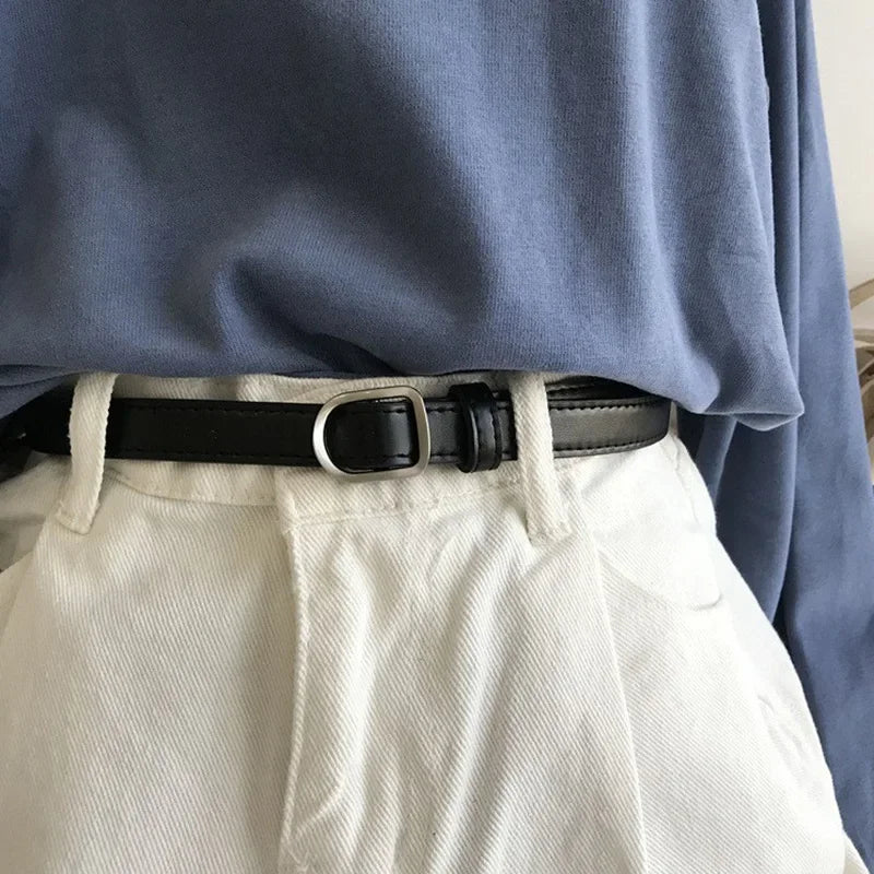 Cinto Fino Minimalista Casual Coreano