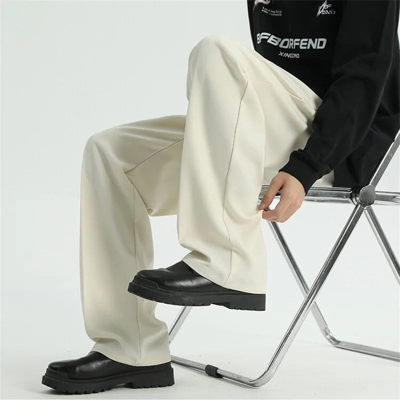Calça alfaiataria Straight Preta Japonesa