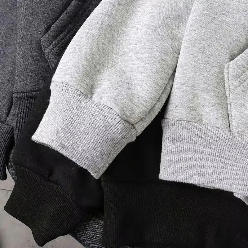 Jaqueta Fleece Hoodie Coreana