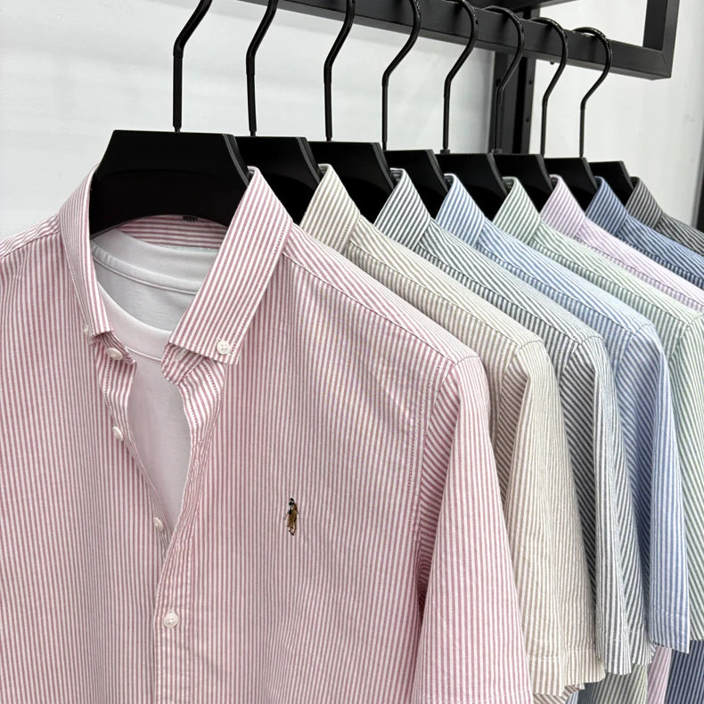 Camisa Listrada Bordada Premium