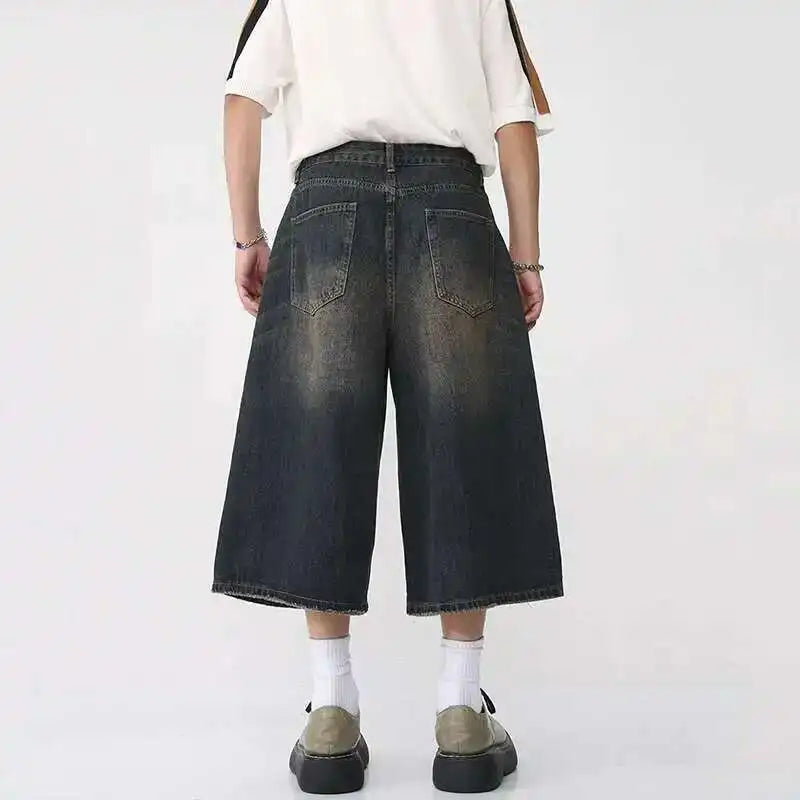 Shorts Jorts Jeans Korean Wide Leg
