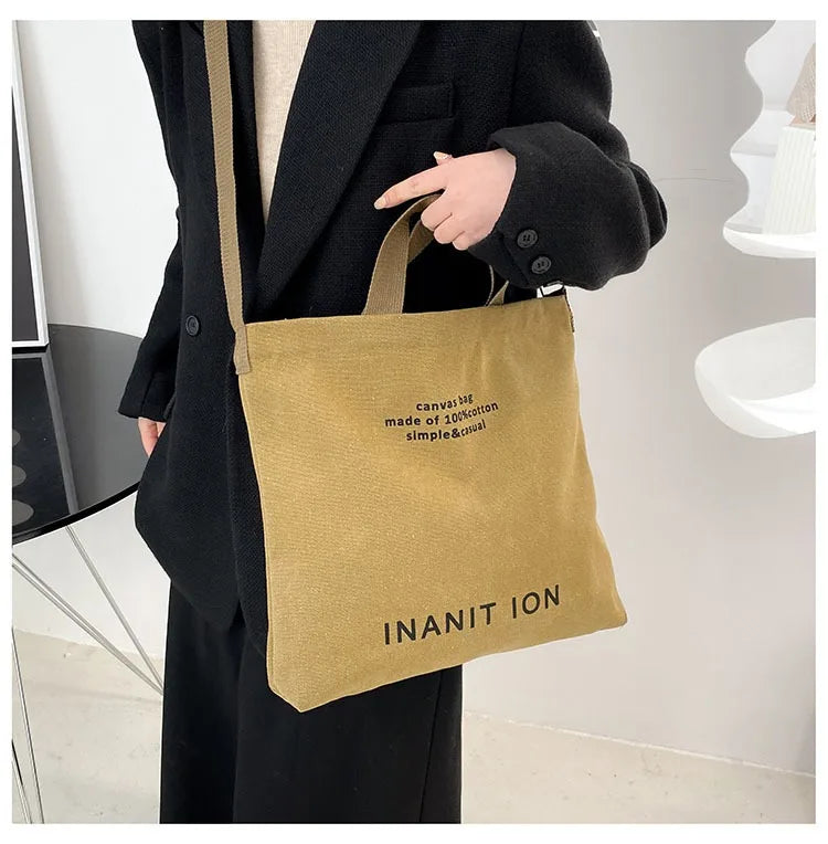 Bolsa Transversal em Lona Estilo Utilitário