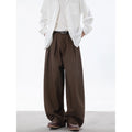 Calça Alfaiataria Plissada Wide Leg Vintage Double Pleat